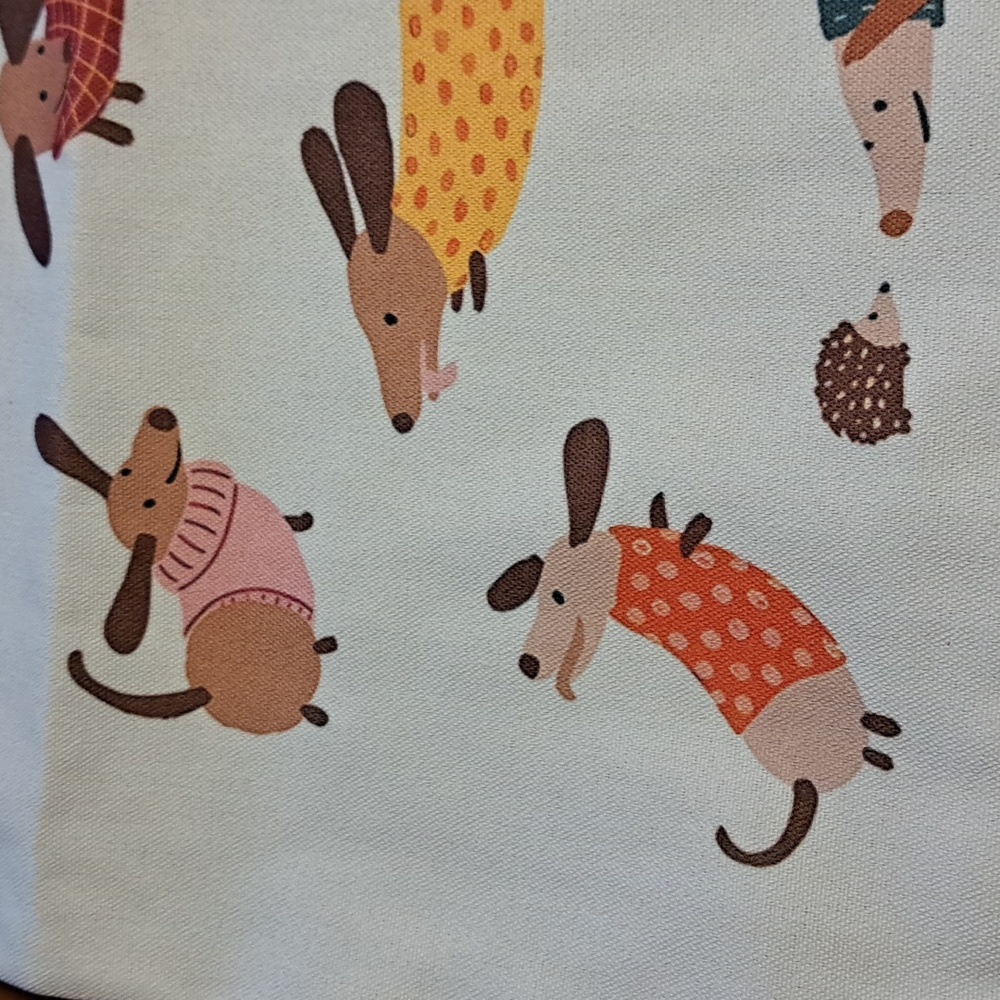 Cute Dachshund Canvas Tote Bag - Picture 5 of 5